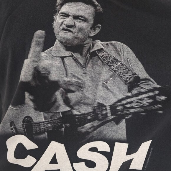 Johnny Cash T Shirt Mens Size Large Black Country Music Tee Jim Marshall - Picture 3 of 7